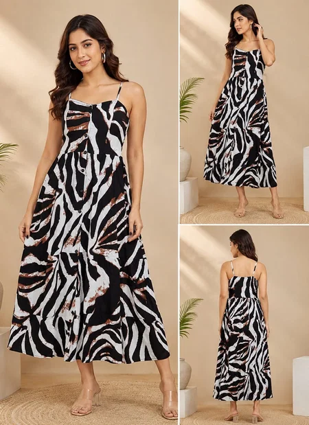 Ff Jdv Premium Rayon Crepe Fancy Spaghetti One Piece Collections